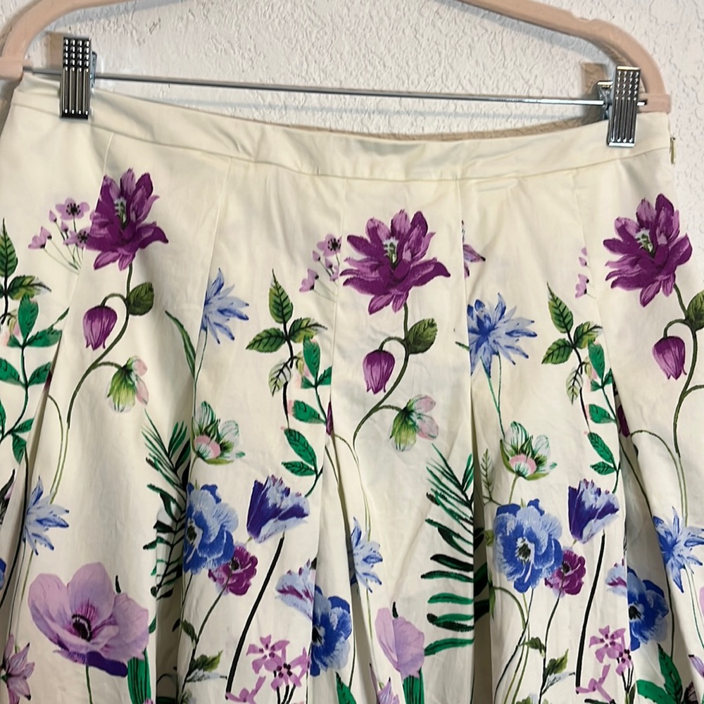 Talbots women’s 10 boho floral print flare mini skirt Office Fairycore Brunch - Picture 2 of 13